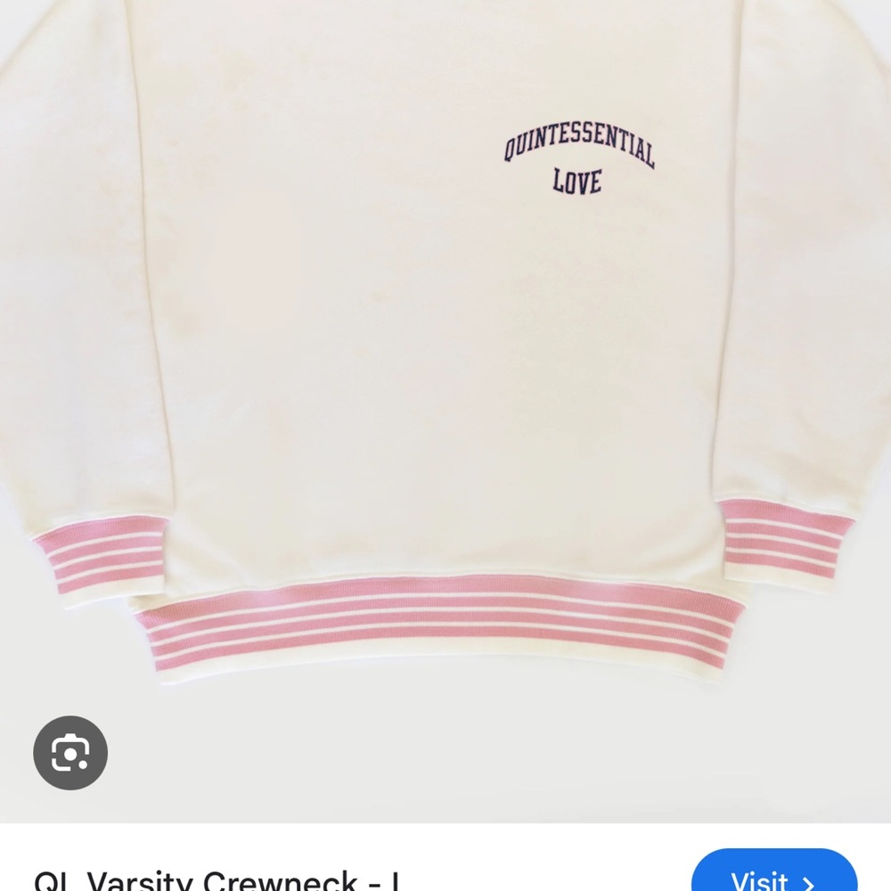 ISO Quintessential Love White and Pink Crewneck NOT FOR SALE